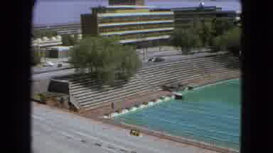 Mexico City (1962): Many Trees Three Floors Building Stadium Or Theatre