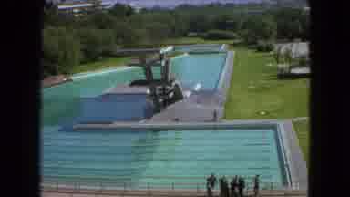 Mexico City (1962): Recording Of A Large Swimming Pool That Is Located Outside In
