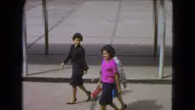 Mexico City (1962): Three Women Dressed Professional Walking Out Of A Corporate
