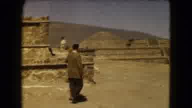 Mexico City (1962): A Couple Of People Walking Around Sightseeing Around A Pyramid