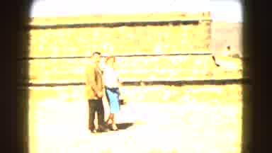 Mexico City (1962): Couple Visiting A Sandy Desert Location Such As The Pyramids