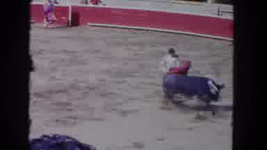 Los Angeles California USA (1962): Vintage Footage Of Bullfighter And Bull Putting