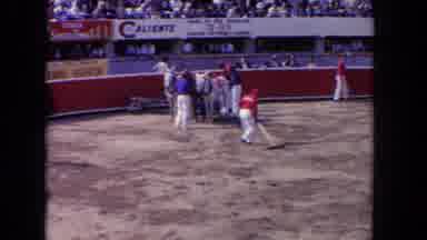 Los Angeles California USA (1962): Several Men Clean The Ring As Others Take Care
