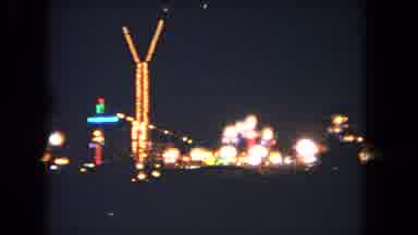 Los Angeles California USA (1962): Carnival Running Rides At Night In Full Glory