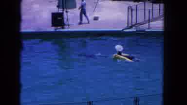 Los Angeles California USA (1962): A Dolphin With A Man