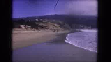 Los Angeles California USA (1962): Beach Waves Hitting The Sand