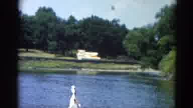 Illinois USA (1962): Some Is Filming From A Motor Boat Traveling Down A River In A