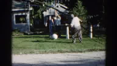 Illinois USA (1962): People Trimming Down A Tree