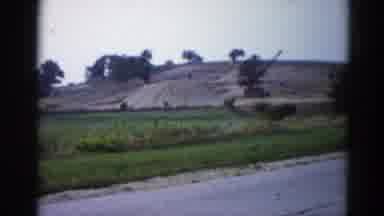 ILLINOIS USA-1962: Rural Countryside With Construction Site On Hill