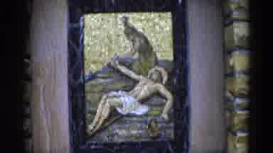 Illinois USA (1962): Display Of Framed Artwork Depicting The Crucifixion Of Jesus