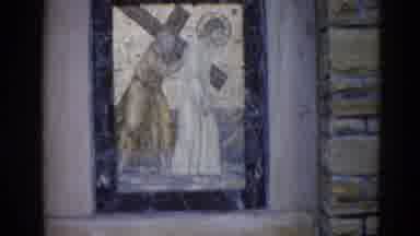 Illinois USA (1962): A Closeup Of Jesus Carrying The Cross In A Religious Setting