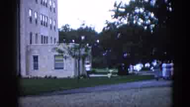 Illinois USA (1962): One Big Building And Then People Walking Way Around In Near