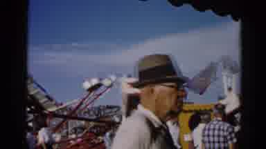Illinois USA (1962): Nice Clear Day At The Fair With A White Red Ride And Lots Of