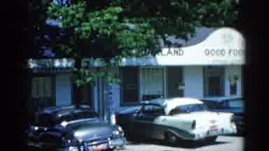 Illinois USA (1962): A Parking Lot And A Building That Says Good Food