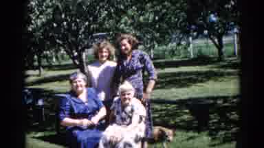 Illinois USA (1962): Multigenerational Group Of Four Women Pose On A Sunny Day In