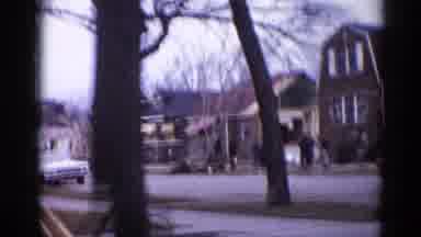 Illinois USA (1962): View Of School And Neighborhood Houses On A Clear Day