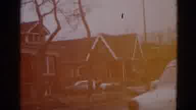 Illinois USA (1962): Vintage Filter Neighborhood Driving Cars Old Winter Outside