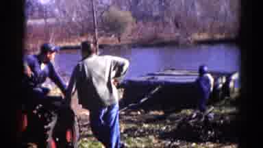 Illinois USA (1962): Two Adult Males And A Child Getting Ready To Put In A Swim