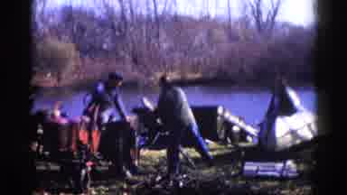 Illinois USA (1962): People Next To River Working