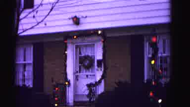Hagerstown Maryland USA (1962): The House And Yard Is Decorated With Christmas