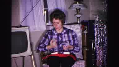 Hagerstown Maryland USA (1962): The Two Persons Are Talking In The Table Doing