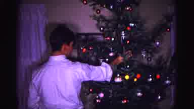 Hagerstown Maryland USA (1962): A Guy And Girl Putting On The Christmas Tree