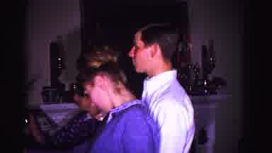 Hagerstown Maryland USA (1962): A Men And Women Were Decorating The House For The