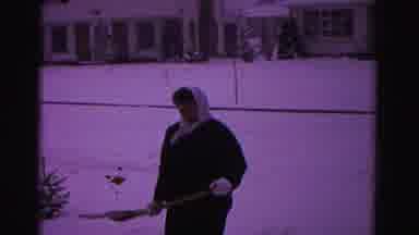 Hagerstown Maryland USA (1962): A Man And Woman Digging Out From A Snowstorm At