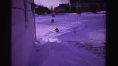 Hagerstown Maryland USA (1962): Camera Captures The Snow Fall And Drifts In Front