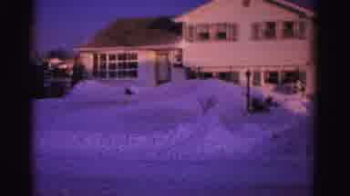 Hagerstown Maryland USA (1962): View Of A White House With Tall Snow Banks On A