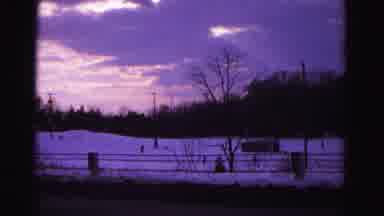 Hagerstown Maryland USA (1962): Person Taking Part In Late Day Skiing Down Low