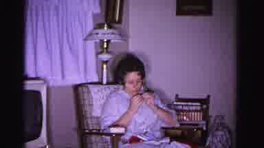 Hagerstown Maryland USA (1962): Christmas Time And There Is A Person Sitting In A