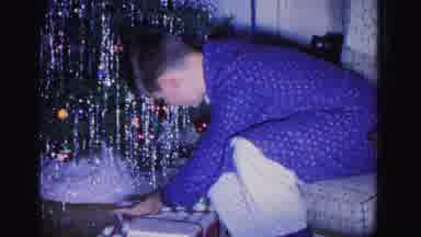Hagerstown Maryland USA (1962): Teenage Boy Sits Beside Beautifully Decorated