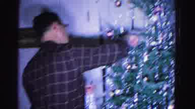 Hagerstown Maryland USA (1962): Old Home Film Of Man Decorating A Christmas Tree