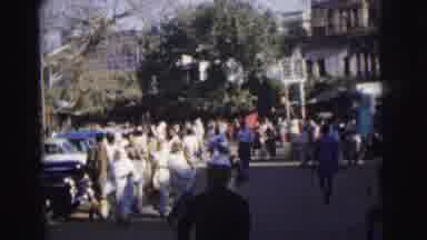 Calcutta India (1962): A Crowd Of People Walking Down The Street As They Pass