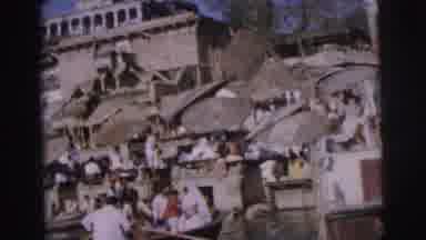 Calcutta India (1962): People In A Foreign Country Doing Daily Tasks At A Crowded
