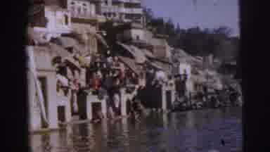 Calcutta India (1962): So Many People Are River In Bath It Nice Video
