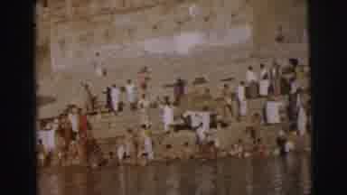 Calcutta India (1962): So Many People Are River In Bath It Nice Video