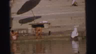 Calcutta India (1962): Sailing Water People Swimming On The Beach White Clothes