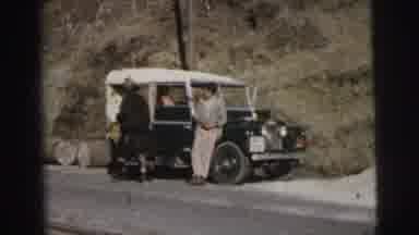 Calcutta India (1962): The 2 Persons Are Standing Near The Car In The Road