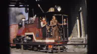 Calcutta India (1962): Steam Train Going Around Corner Slow