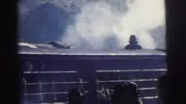 Calcutta India (1962): Old Fashioned Steam Engine Going Down The Tracks With