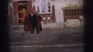 Calcutta India (1962): Three Persons Are In The Entrance Of The Church