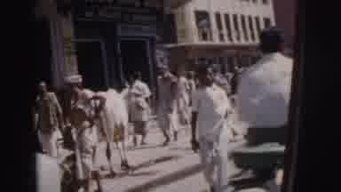 Calcutta India (1962): So Many People Are Walking In The Road But Two People