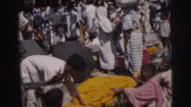 Calcutta India (1962): Recording Of People In A Market Displaying Goods And