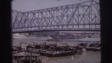 Calcutta India (1962): Harbour Sea Sand People Wearing Swimsuits Bridge Boats