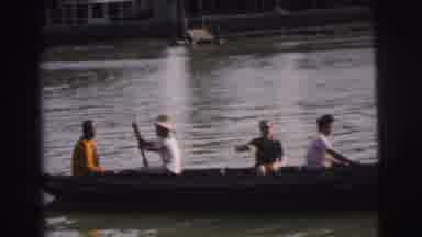 Calcutta India (1962): Riding Down The River In A Canoe