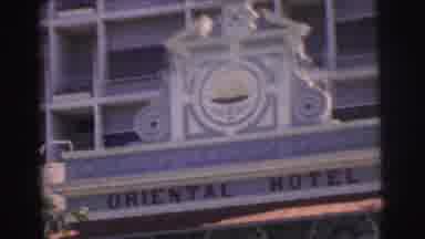 Calcutta India (1962): Large Sign For A Hotel Call "Oriental Hotel" Located On A