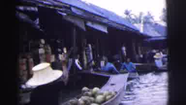 Calcutta India (1962): Floating Bangkok Fresh Fruit Market
