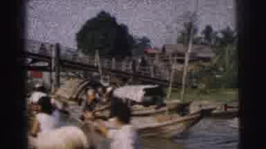 Calcutta India (1962): River Full Of Brown Wooden Boats On A Bright Sunny Day
